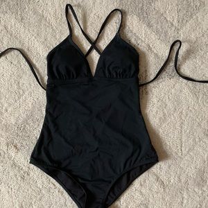 Athleta Black One-Piece Swimsuit XS